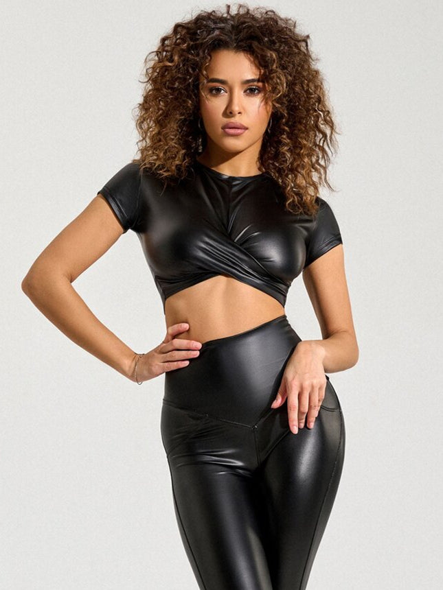 đź–¤ZASUWA Female PU High-rise Leggings