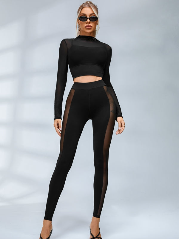 đź–¤ZASUWA Female Sexy Sheer Mesh Tracksuit