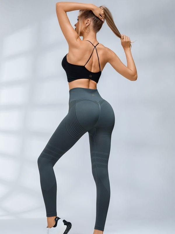 ZASUWA Female Stripes High-waisted Cross Back Tracksuit