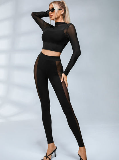 🖤ZASUWA Female Sexy Sheer Mesh Tracksuit