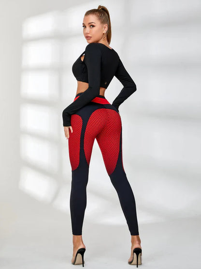 ❤ZASUWA Female Pop Style Contrast Color Leggings