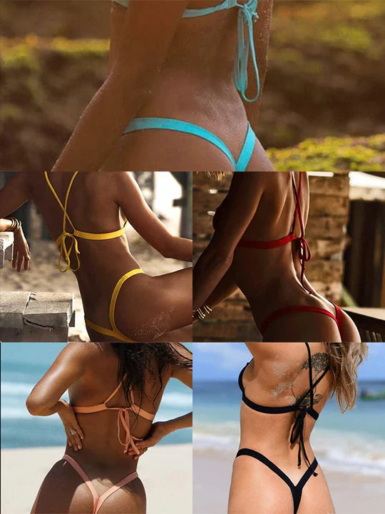 ZASUWA Female Cross Cutout Micro Bikini Set