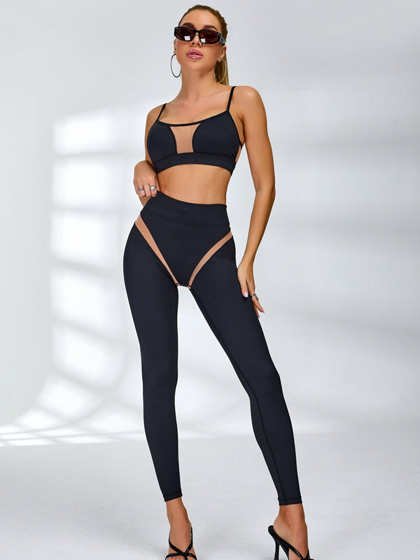 ❤ZASUWA Female Super Sexy Unique Mesh Hip-lift Tracksuit
