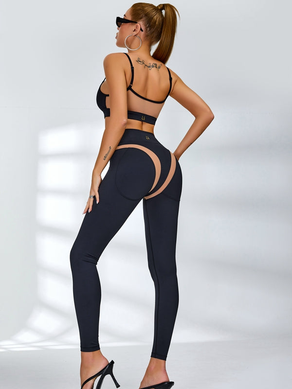 ❤ZASUWA Female Super Sexy Unique Mesh Hip-lift Tracksuit