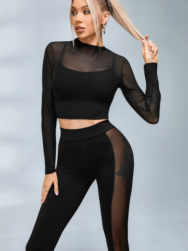 🖤ZASUWA Female Sexy Sheer Mesh Tracksuit