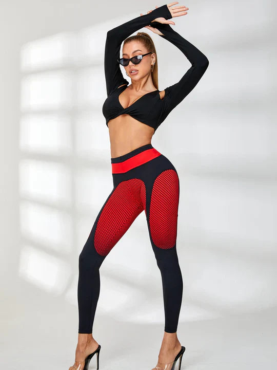 ❤ZASUWA Female Pop Style Contrast Color Leggings