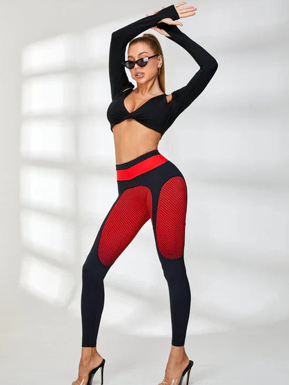 ❤ZASUWA Female Pop Style Contrast Color Leggings