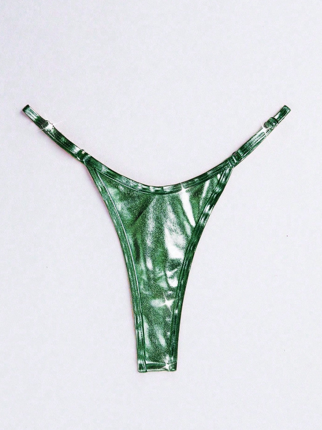 ZASUWA Female Glossy PU T-back Panties