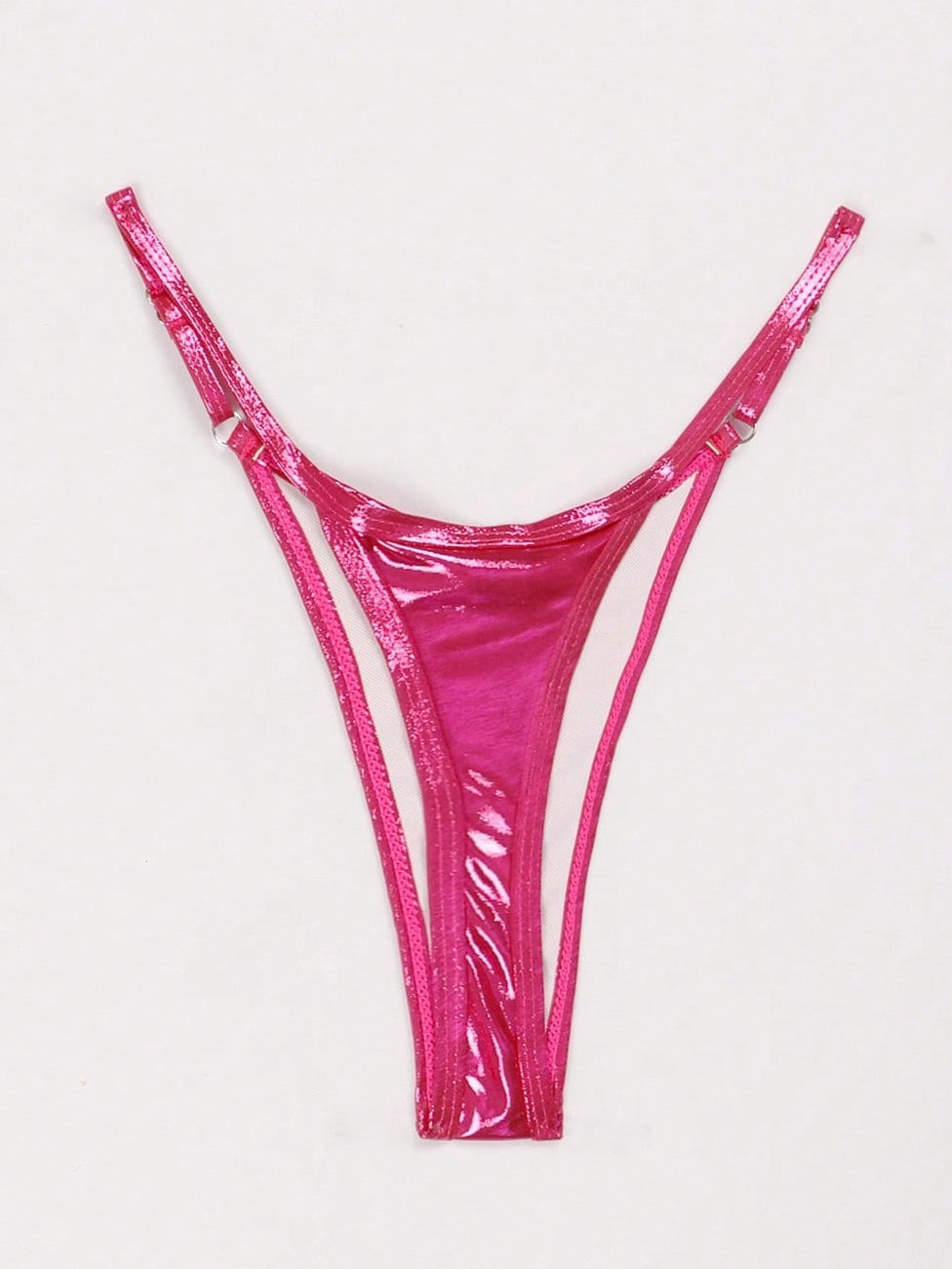 ZASUWA Female Glossy PU T-back Panties