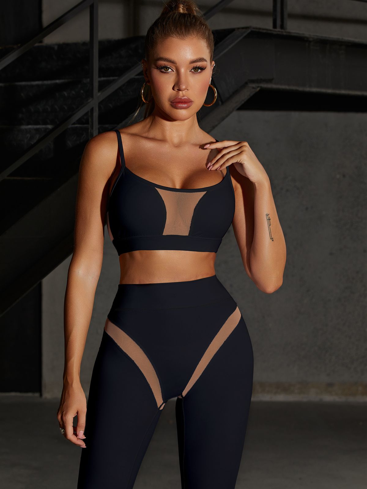❤ZASUWA Female Super Sexy Unique Mesh Hip-lift Tracksuit